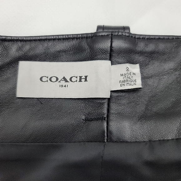 Coach 1941 Runway Resort 2017 Lamb Leather Mini Skirt - Picture 7 of 12